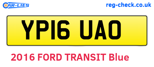 YP16UAO are the vehicle registration plates.