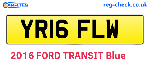 YR16FLW are the vehicle registration plates.
