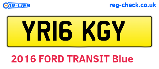 YR16KGY are the vehicle registration plates.