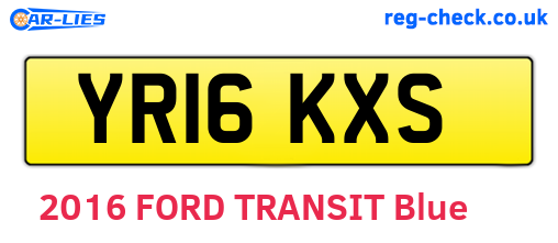 YR16KXS are the vehicle registration plates.