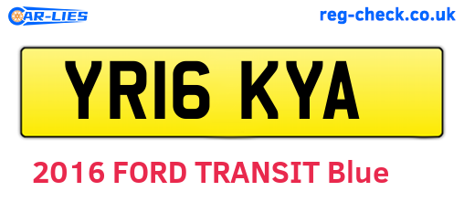 YR16KYA are the vehicle registration plates.