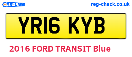 YR16KYB are the vehicle registration plates.