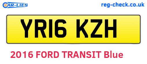 YR16KZH are the vehicle registration plates.