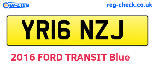 YR16NZJ are the vehicle registration plates.