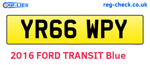 YR66WPY are the vehicle registration plates.