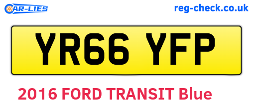 YR66YFP are the vehicle registration plates.