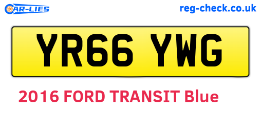 YR66YWG are the vehicle registration plates.
