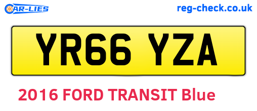 YR66YZA are the vehicle registration plates.