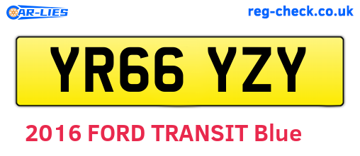 YR66YZY are the vehicle registration plates.