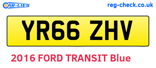 YR66ZHV are the vehicle registration plates.