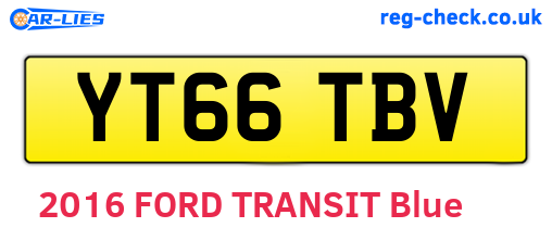 YT66TBV are the vehicle registration plates.
