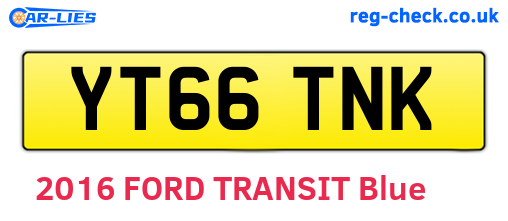 YT66TNK are the vehicle registration plates.