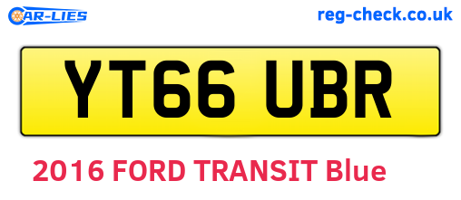 YT66UBR are the vehicle registration plates.