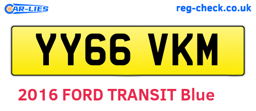 YY66VKM are the vehicle registration plates.