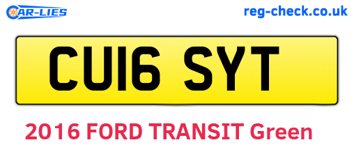 CU16SYT are the vehicle registration plates.