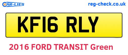 KF16RLY are the vehicle registration plates.