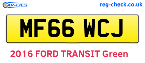 MF66WCJ are the vehicle registration plates.