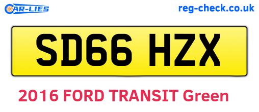 SD66HZX are the vehicle registration plates.
