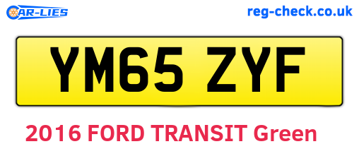 YM65ZYF are the vehicle registration plates.