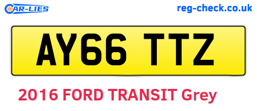 AY66TTZ are the vehicle registration plates.