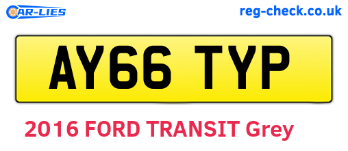 AY66TYP are the vehicle registration plates.