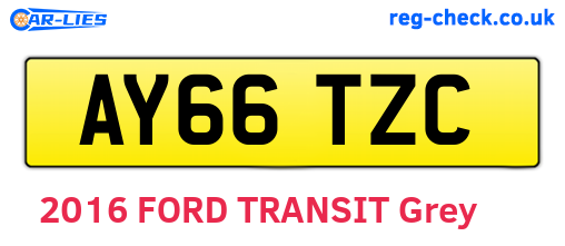 AY66TZC are the vehicle registration plates.