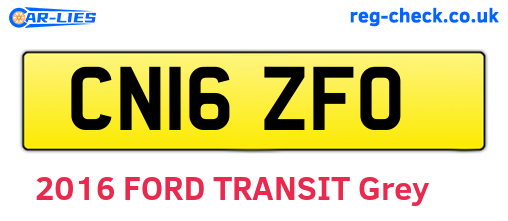 CN16ZFO are the vehicle registration plates.
