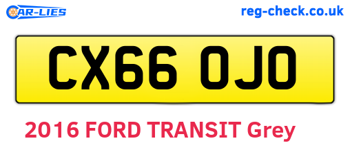 CX66OJO are the vehicle registration plates.