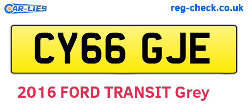 CY66GJE are the vehicle registration plates.