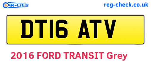 DT16ATV are the vehicle registration plates.
