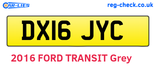 DX16JYC are the vehicle registration plates.