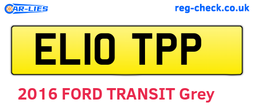 EL10TPP are the vehicle registration plates.