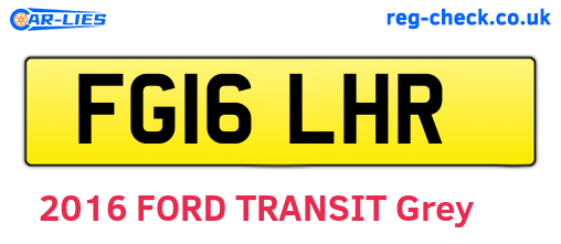 FG16LHR are the vehicle registration plates.