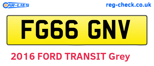 FG66GNV are the vehicle registration plates.