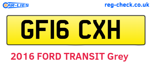 GF16CXH are the vehicle registration plates.