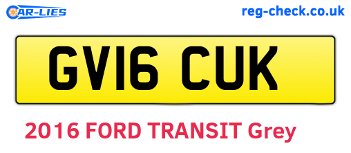 GV16CUK are the vehicle registration plates.