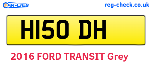 H15ODH are the vehicle registration plates.