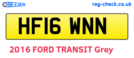 HF16WNN are the vehicle registration plates.