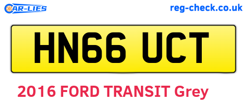 HN66UCT are the vehicle registration plates.