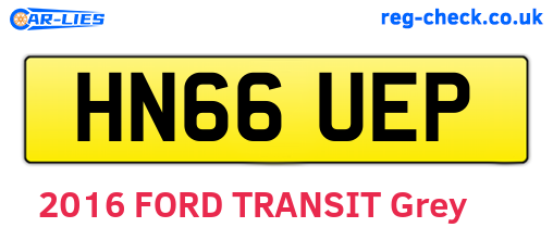 HN66UEP are the vehicle registration plates.