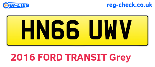 HN66UWV are the vehicle registration plates.