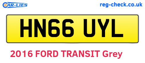 HN66UYL are the vehicle registration plates.