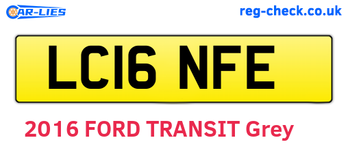 LC16NFE are the vehicle registration plates.