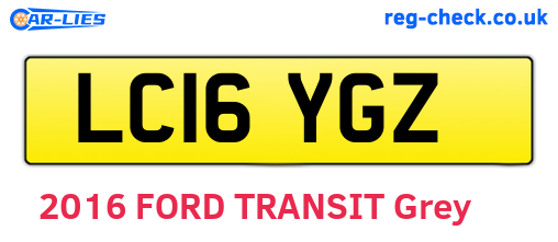 LC16YGZ are the vehicle registration plates.