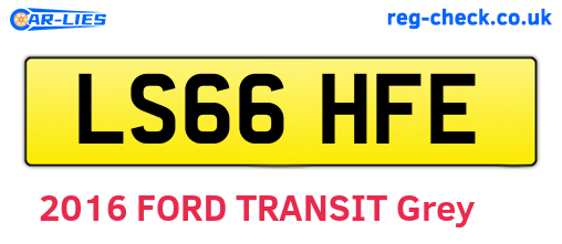 LS66HFE are the vehicle registration plates.