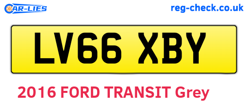 LV66XBY are the vehicle registration plates.