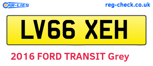 LV66XEH are the vehicle registration plates.