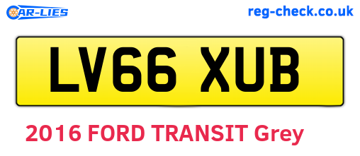 LV66XUB are the vehicle registration plates.