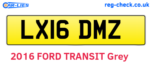 LX16DMZ are the vehicle registration plates.
