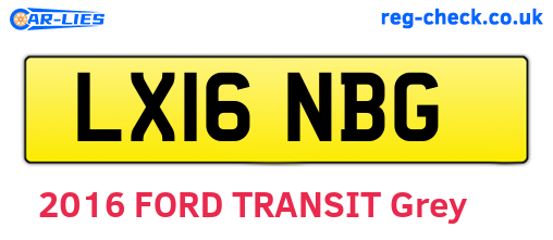 LX16NBG are the vehicle registration plates.